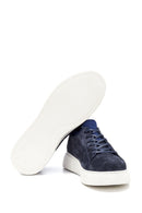 Erkek Mavi Süet Deri Sneaker | Derimod