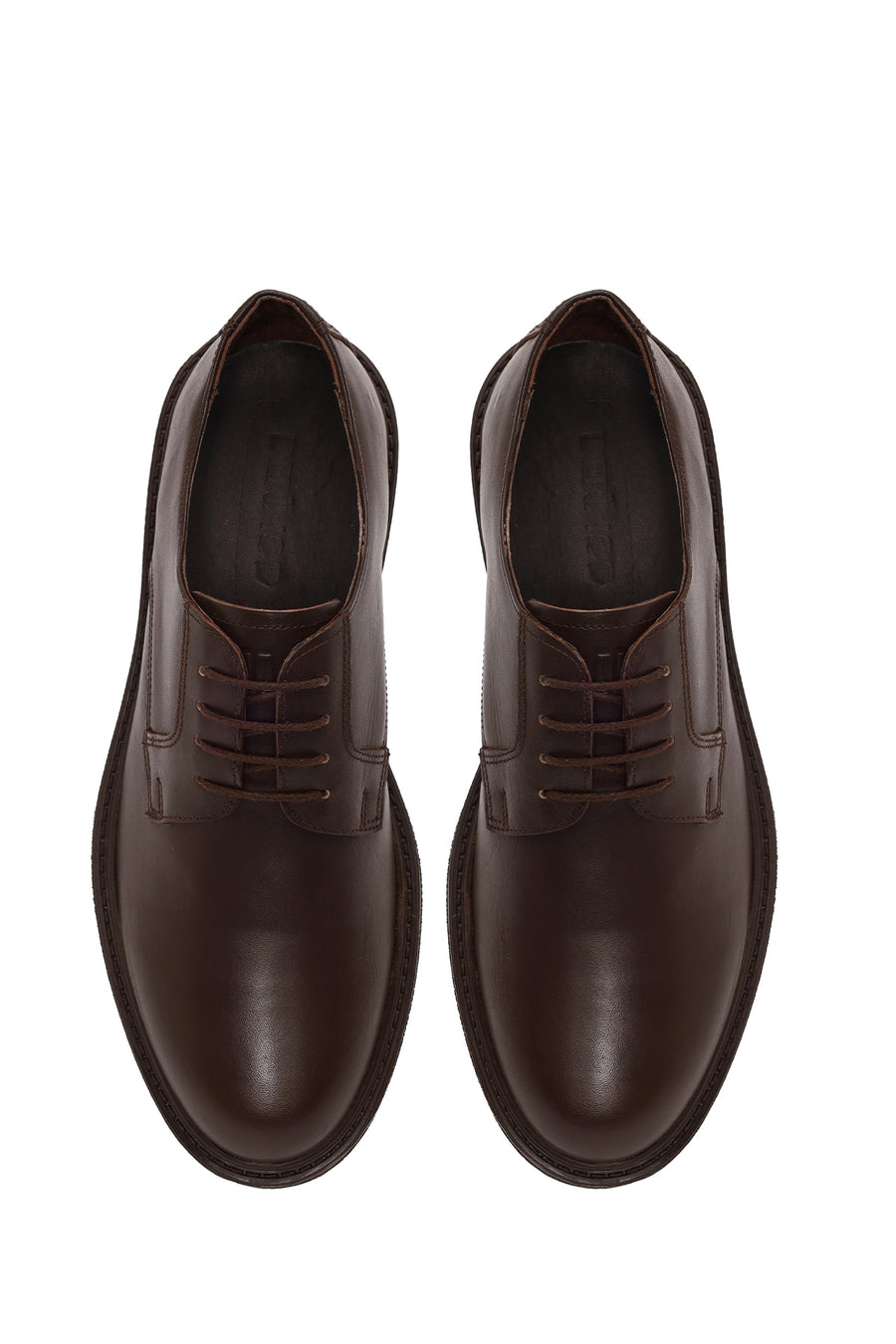 Male Brown Lace-up Leather Casual Shoes