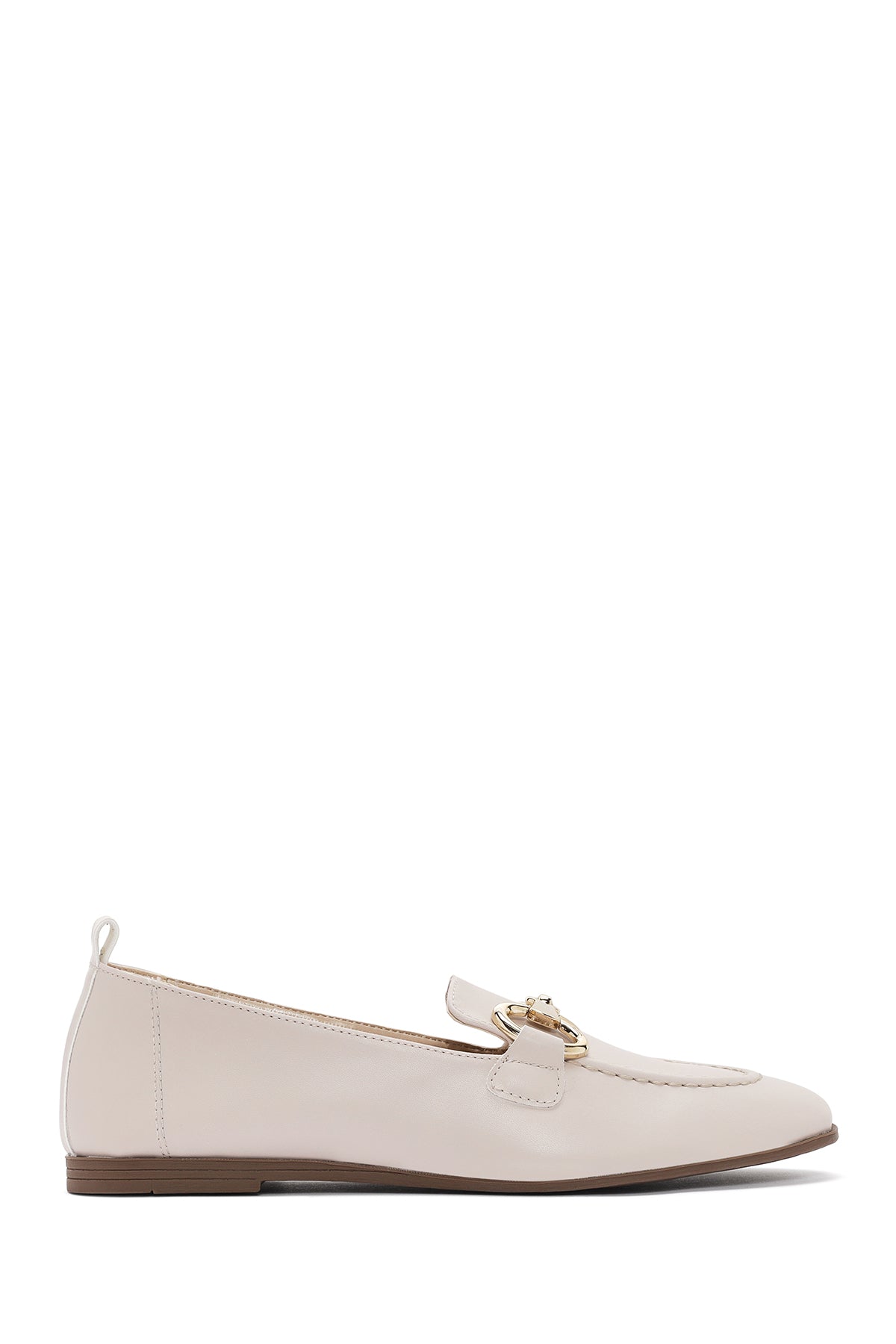 Women's Cream Masculine Loafer 24SFE402418 | Derimod