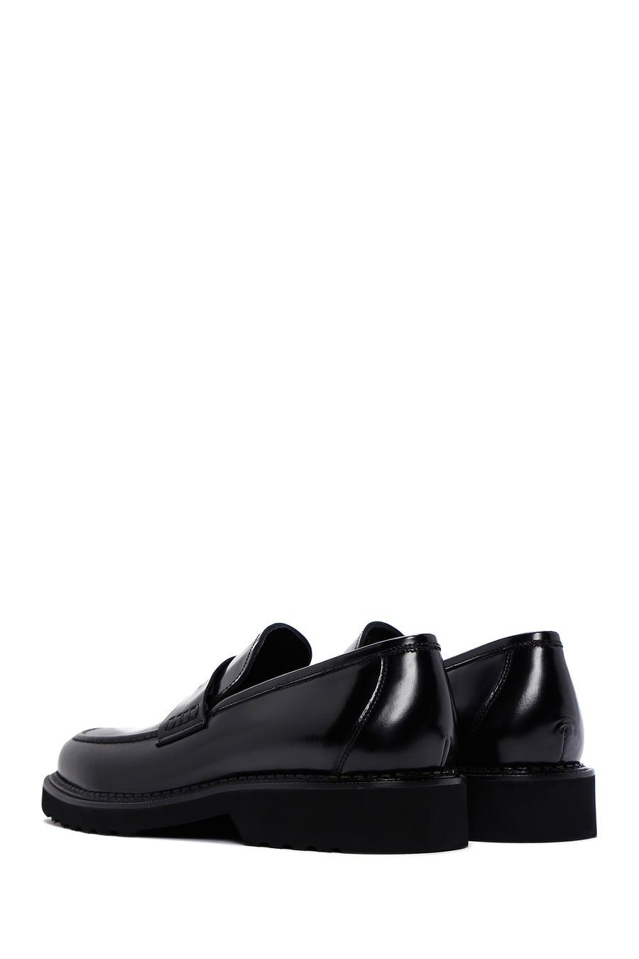 Men's Black Leather Casual Loafer