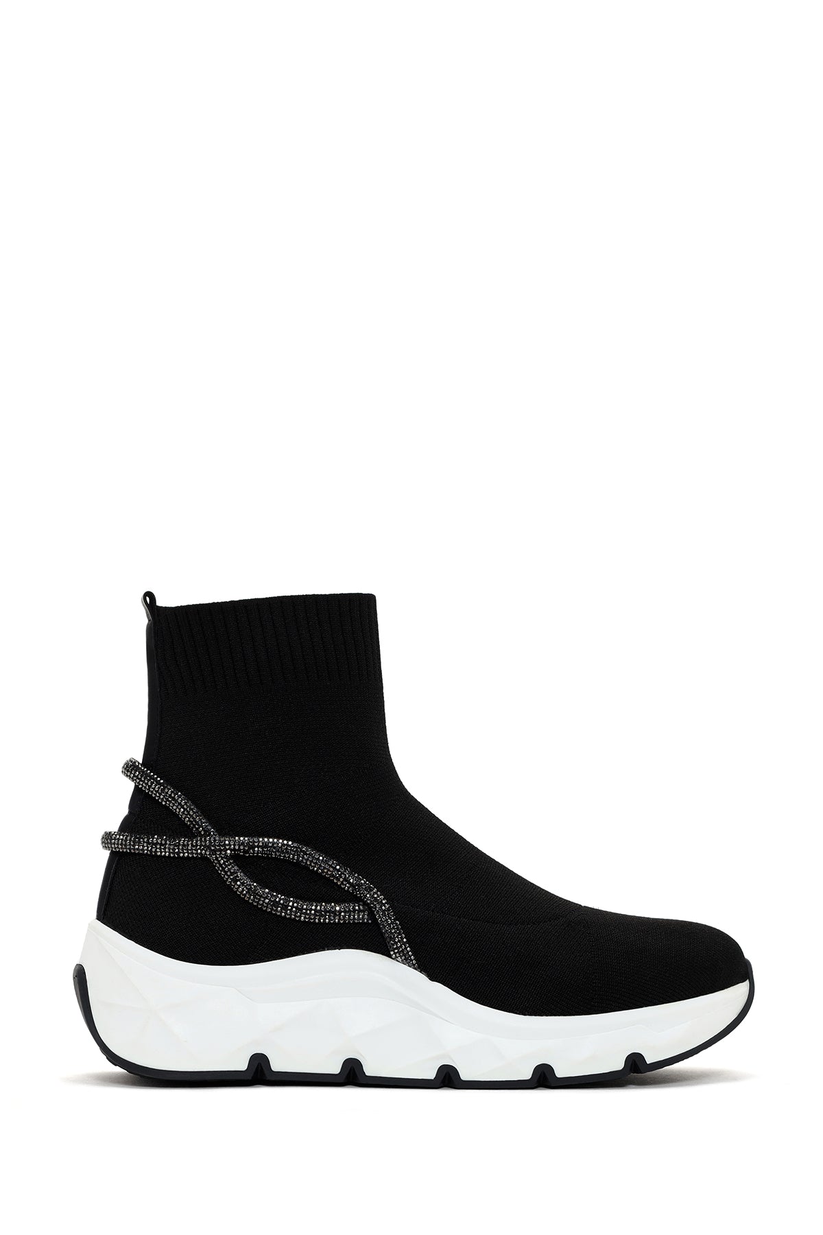 Kadın Siyah Taşlı Bilekli Sneaker 24SFE13536F | Derimod