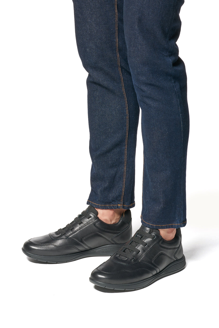 Geox Erkek Siyah Spherica Ec2 Bağcıklı Deri Sneaker