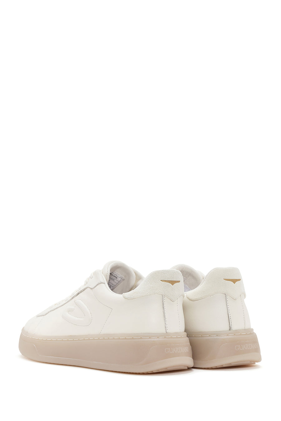 Alberto Guardiani Erkek Beyaz New Era Bağcıklı Deri Sneaker
