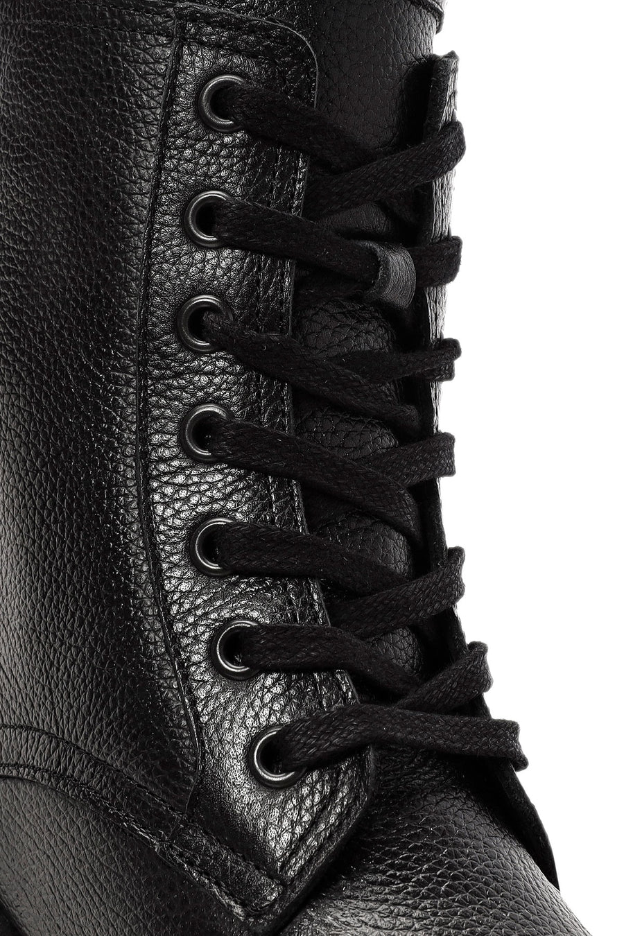 Women's Black Zippered Leather Boots