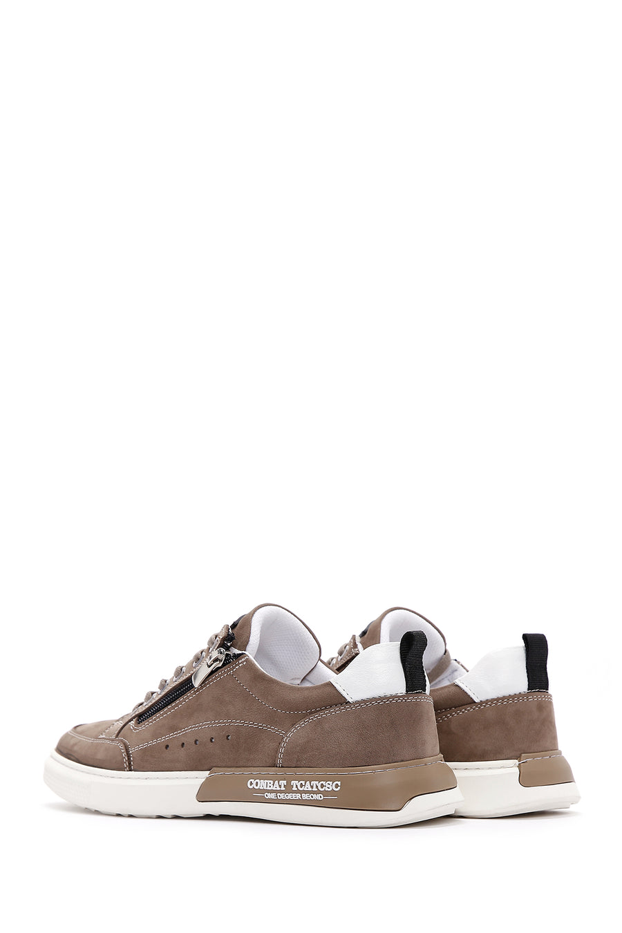 Erkek Vizon Nubuk Deri Sneaker