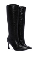 Women's Black Thin Heeled Boots | Derimod