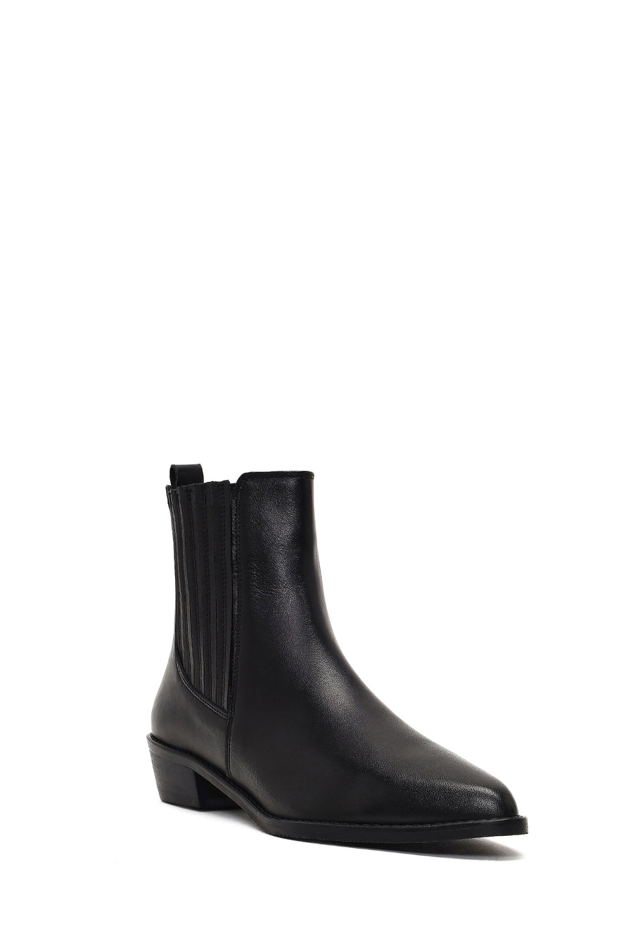 Women's Black Leather Chelsea Boot