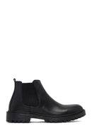 Male Black Leather Casual Chelsea Boots | Derimod