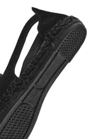 Kadın Siyah Süet Deri Espadril Sandalet | Derimod
