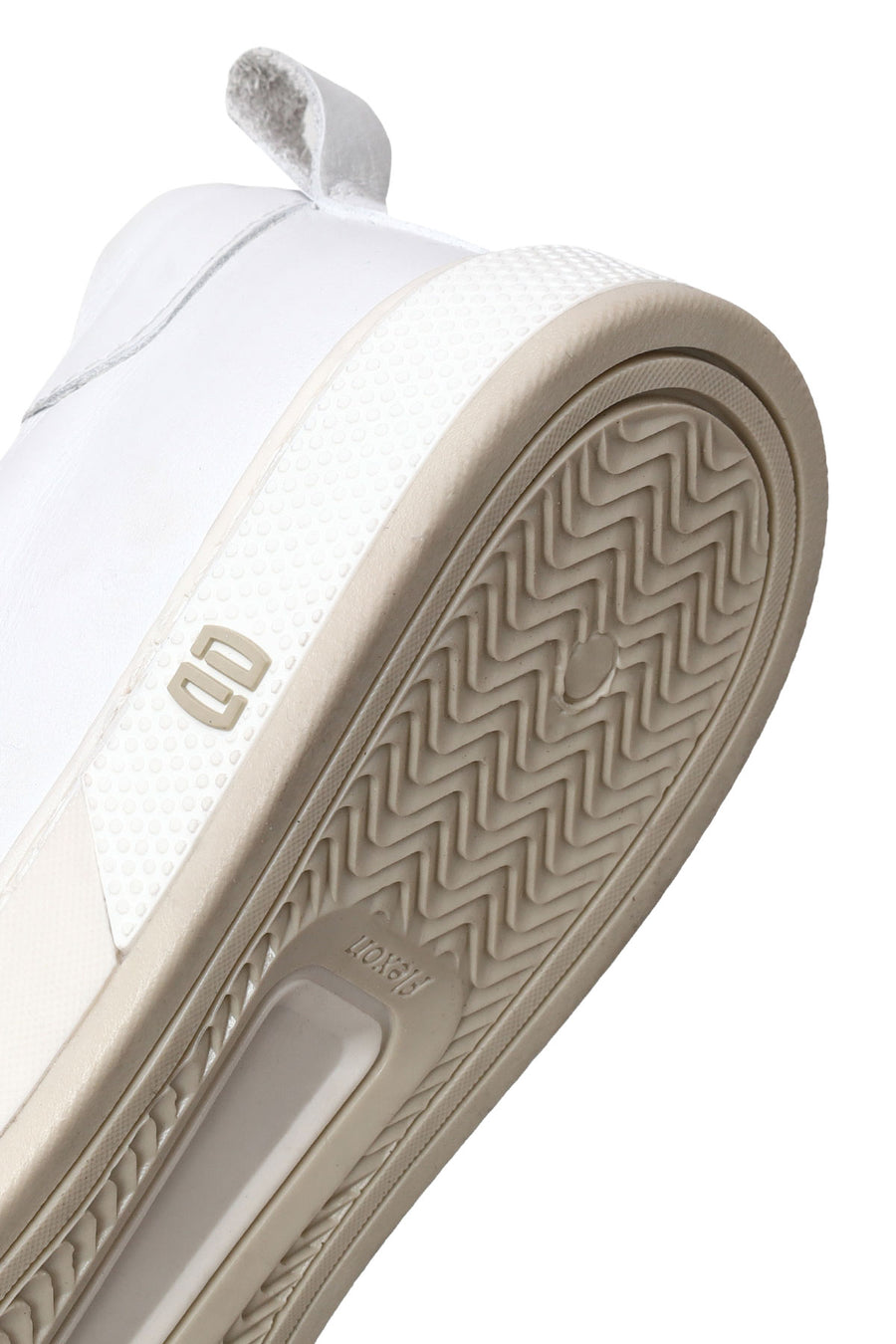 Male White Lace-Up Leather Sneaker