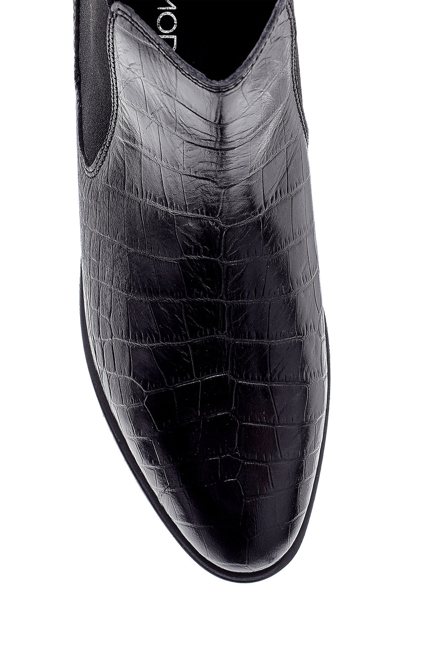 Women's Leather Crocodile Pattern Boots
