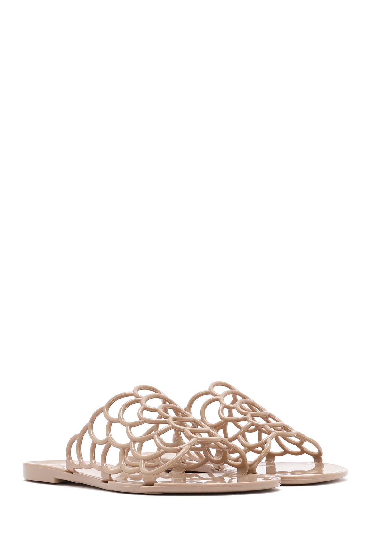 Kadın Bej Desenli Jelly Terlik