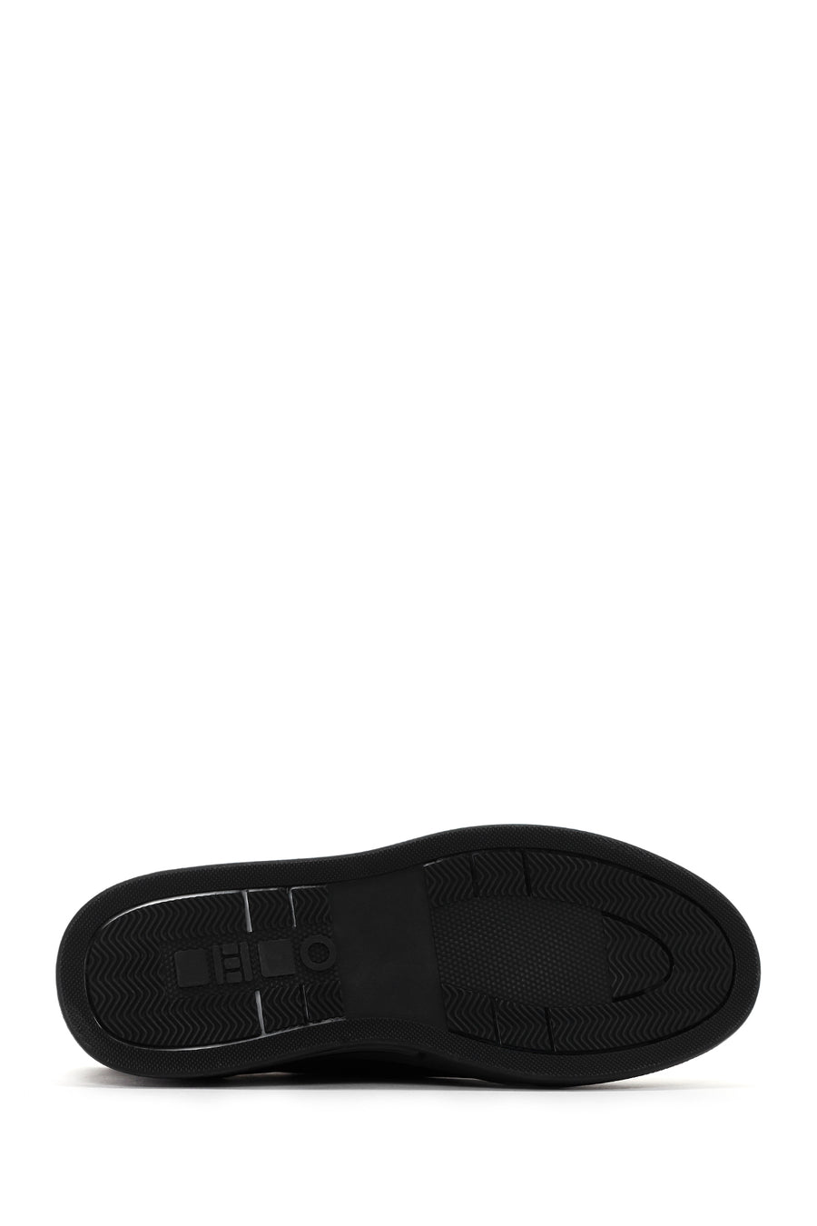 
Men's Black Thick Sole Lace-Up Leather Casual Shoes
