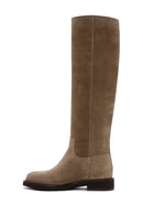 Women's Brown Suede Leather Boots | Derimod