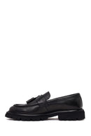 Erkek Siyah Püsküllü Deri Casual Loafer | Derimod