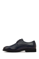 Men's Navy Blue Lace-up Leather Casual Shoes | Derimod
