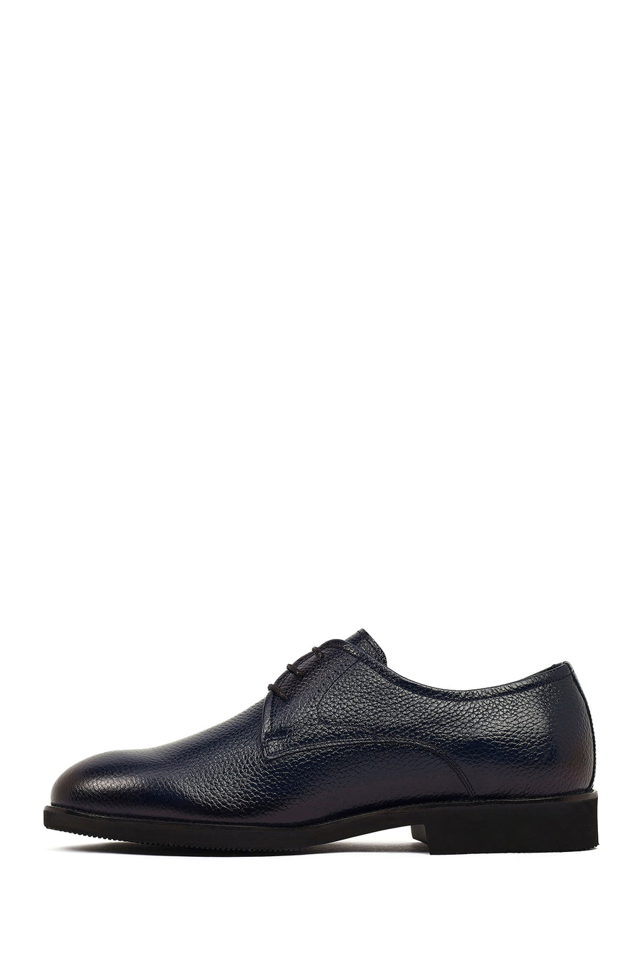 Men's Navy Blue Lace-up Leather Casual Shoes
