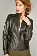 Janet Women's Leather Jacket | Derimod