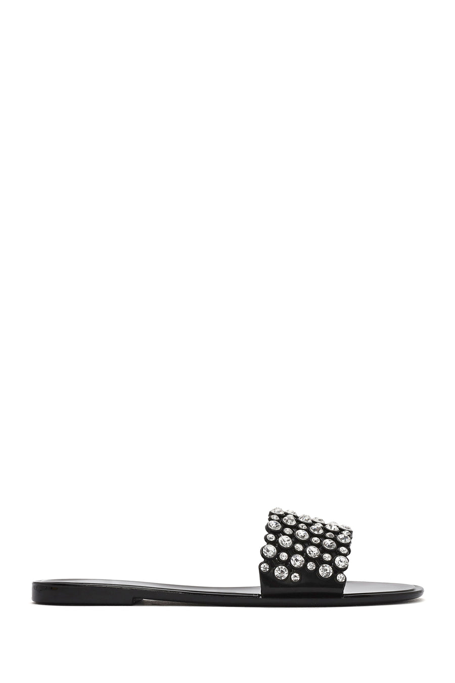 Women's Black Stone Jelly Slippers 25SFE4917PV | Derimod