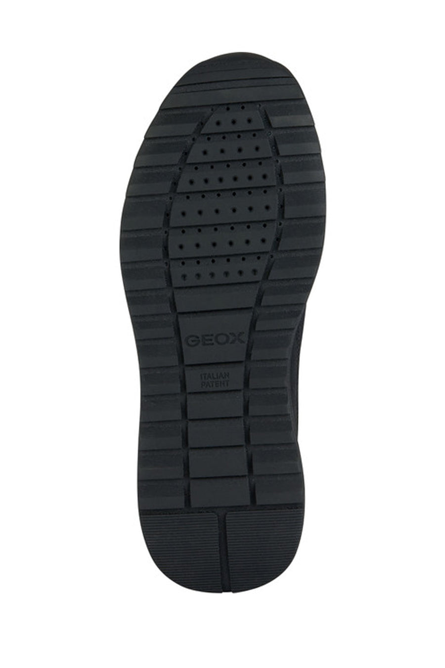 Geox Men's Black Lace-Up Leather Sneakers