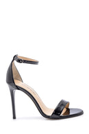 Women's Patent Leather Thin Heel Sandals | Derimod