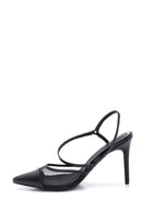 Beige Women's Pointed Toe Heeled Shoes | Derimod