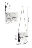 Woman Silver Chain-Strap Quilted Clutch Bag | Derimod