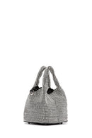 Women's Silver Long Chain Strap Stone Cross Bag | Derimod