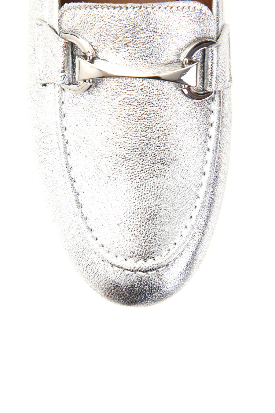 Silver Women's Leather Shoes