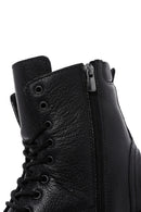 Men's Black Zippered Leather Boots | Derimod