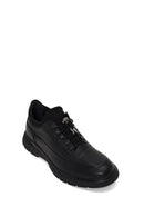 Male Black Lace-up Leather Casual Sneaker | Derimod
