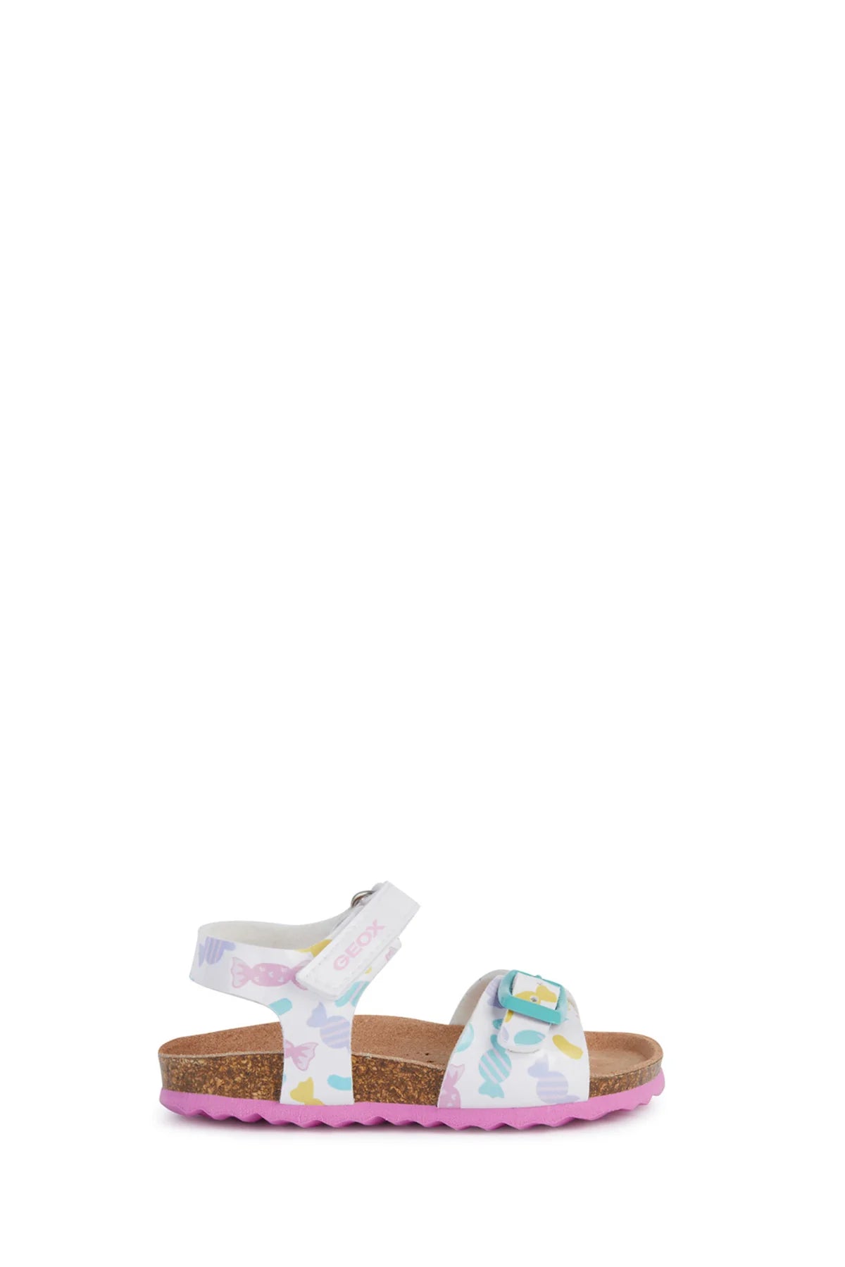 Geox Kız Bebek Beyaz Chalki Bantlı Deri Sandalet B922RA000HHC0653 | Derimod