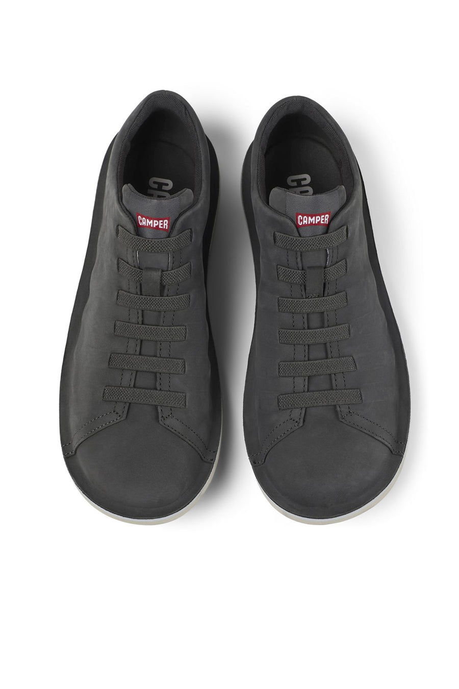 Camper Men's Gray Beetle Trek Leather Shoes