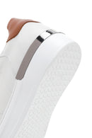 Men's White Leather Sneaker | Derimod