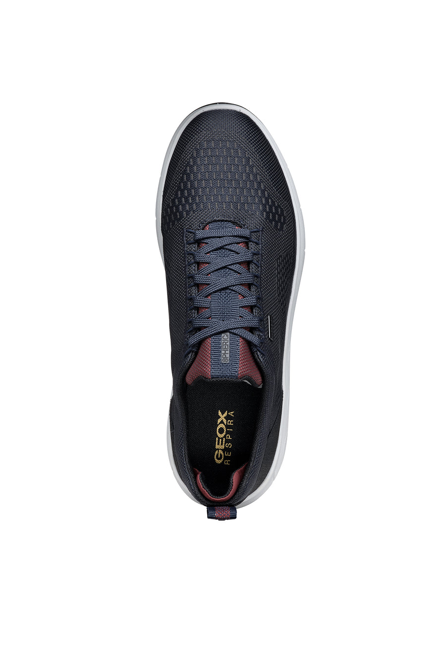 Geox Erkek Lacivert Spherica 4x4 Abx Bağcıklı Waterproof Deri Sneaker