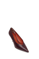 Woman Burgundy Heeled Leather Stiletto | Derimod