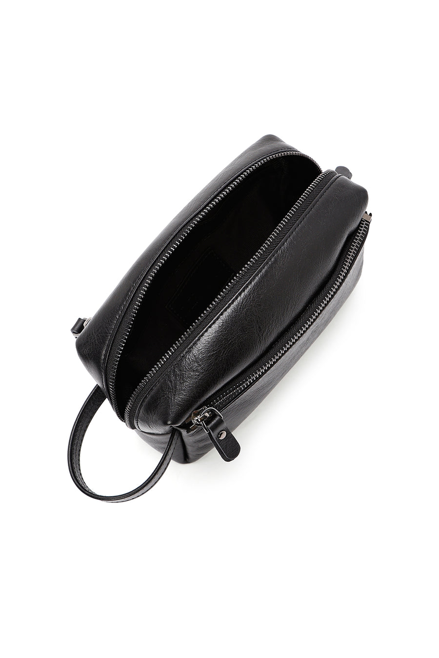Men's Black Leather Handbag