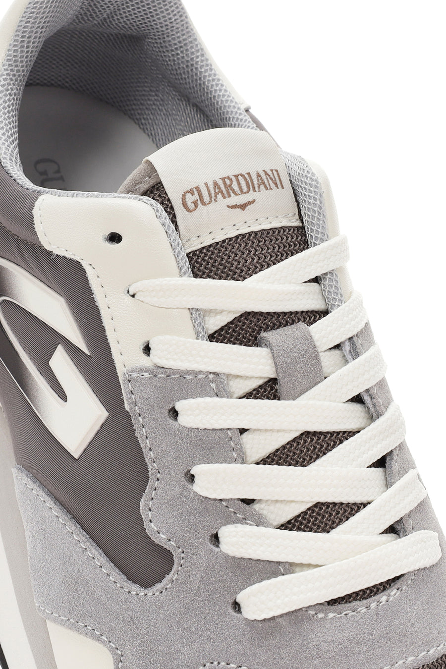 Alberto Guardiani Erkek Wen Kalın Tabanlı Gri Bağcıklı Deri Sneaker
