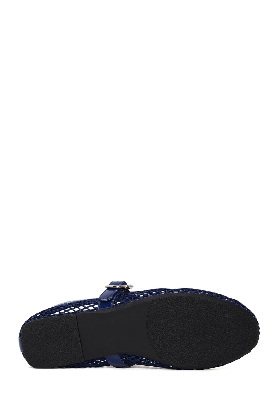 Woman Navy Mesh Ballerine Shoes