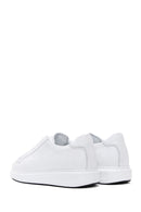 Men's White Lace-up Leather Sneaker | Derimod