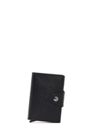 Men's Black Mechanical Card Holder | Derimod