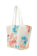 Woman Cream Printed Shoulder Bag | Derimod
