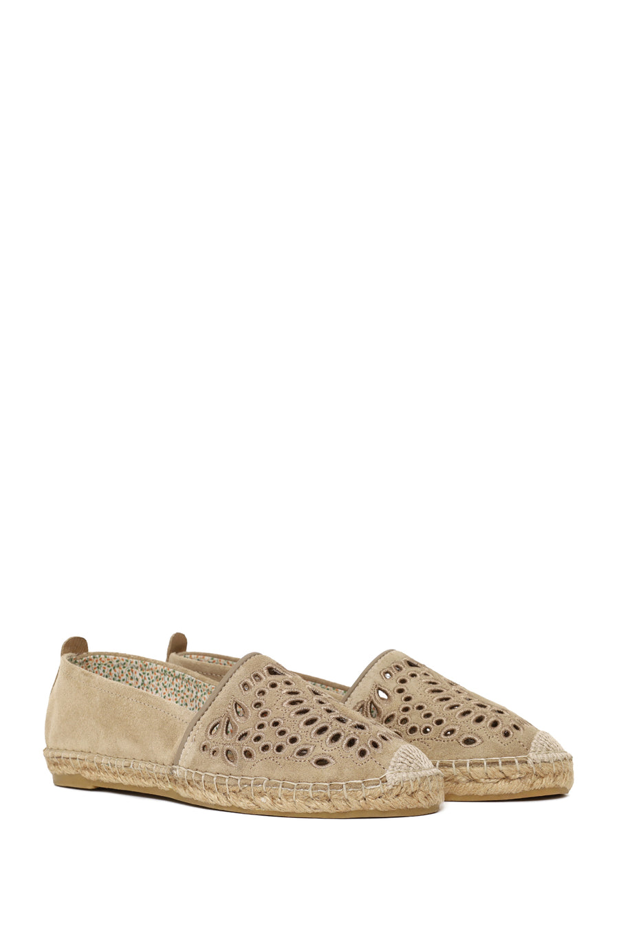 Woman Light Beige Suede Espadrilles