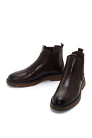 Men's Brown Leather Casual Chelsea Boots | Derimod