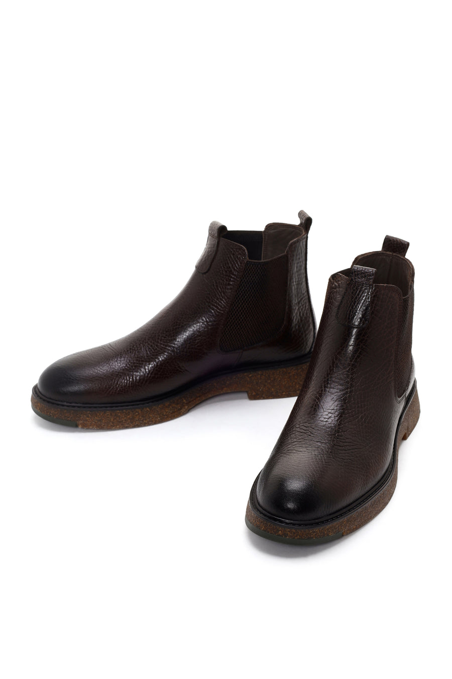 Men's Brown Leather Casual Chelsea Boots