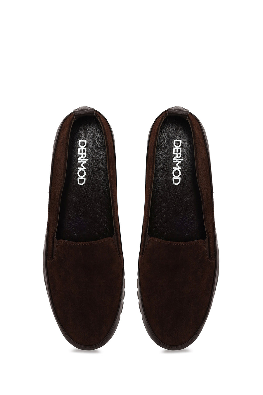 Kadın Kahverengi Süet Deri Konfor Loafer