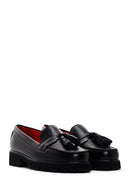 Derimod Gritti Women's Black Leather Masculine Loafer | Derimod