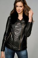 New Cortina Women's Leather Jacket | Derimod