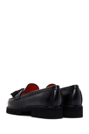 Derimod Gritti Women's Black Leather Masculine Loafer | Derimod