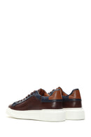 Men's Brown Leather Thick Sole Sneaker | Derimod